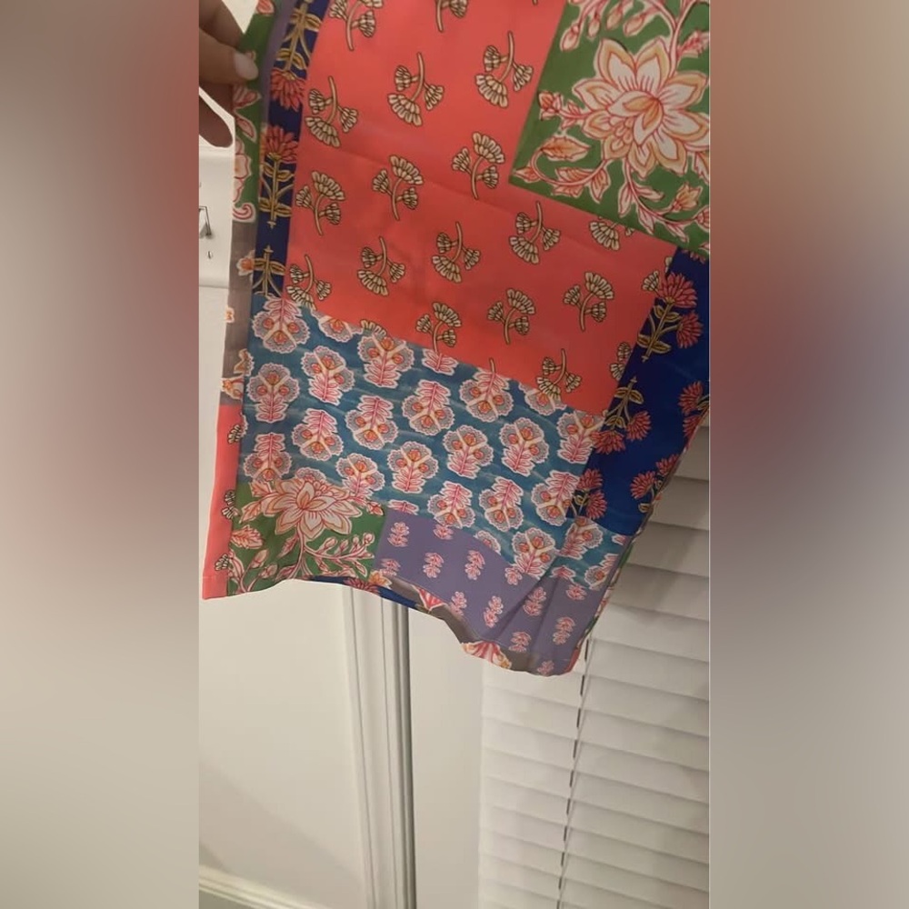 Thml Patchwork Wide Leg Pants Small - image 3